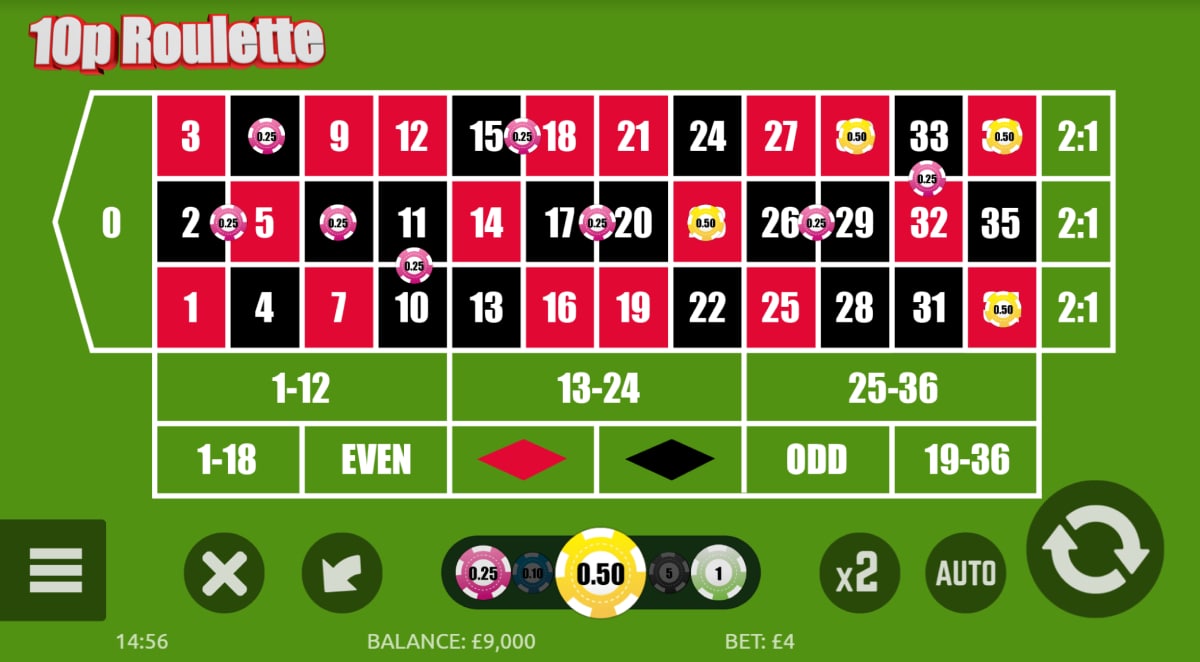 10p roulette online