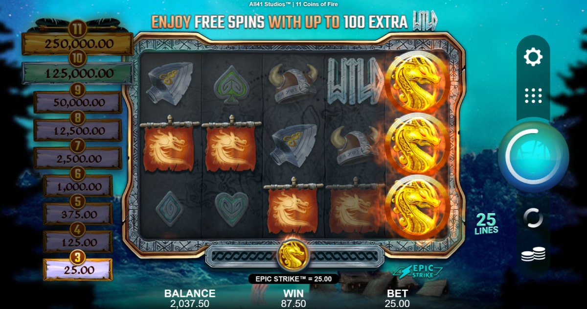 11 Coins of Fire Online